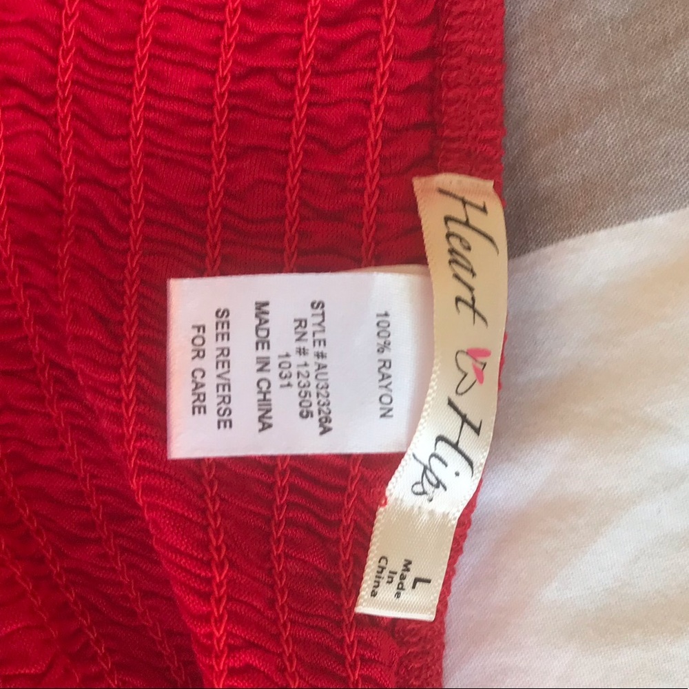 Red Lace-up Tube Top - Picture 3 of 3